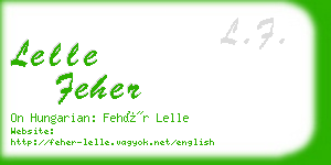lelle feher business card